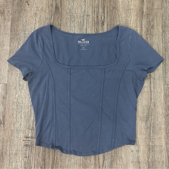 Hollister Tops - Hollister Steel Blue Baby Tee